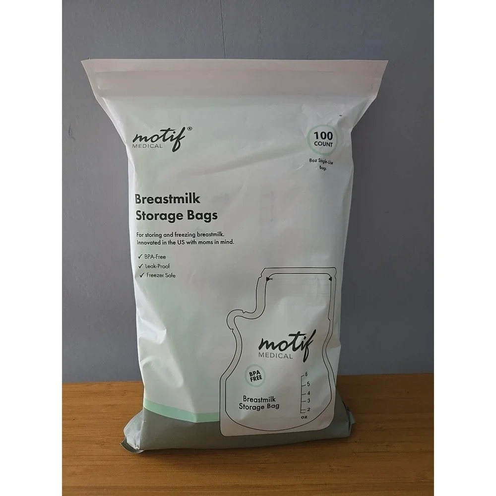 Motif Medical Breast Milk Storage Bags 8oz Single Use Bags 100 count BPA-FreeNEW